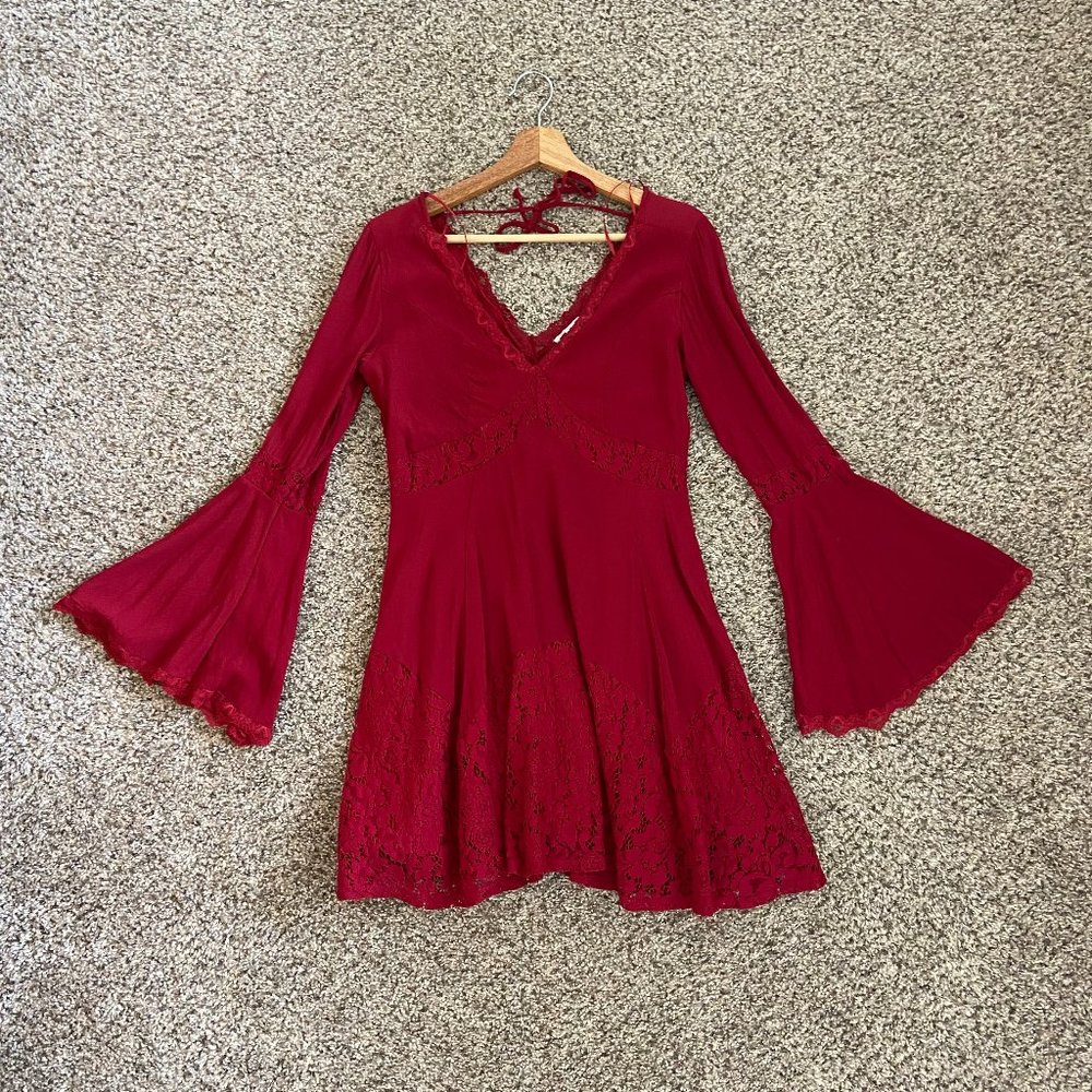 Bohemian Dress w/ Lace Detail